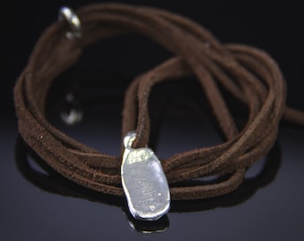 Modern silver men's pendant - gift for men - men's necklace - men's jewelry - for him