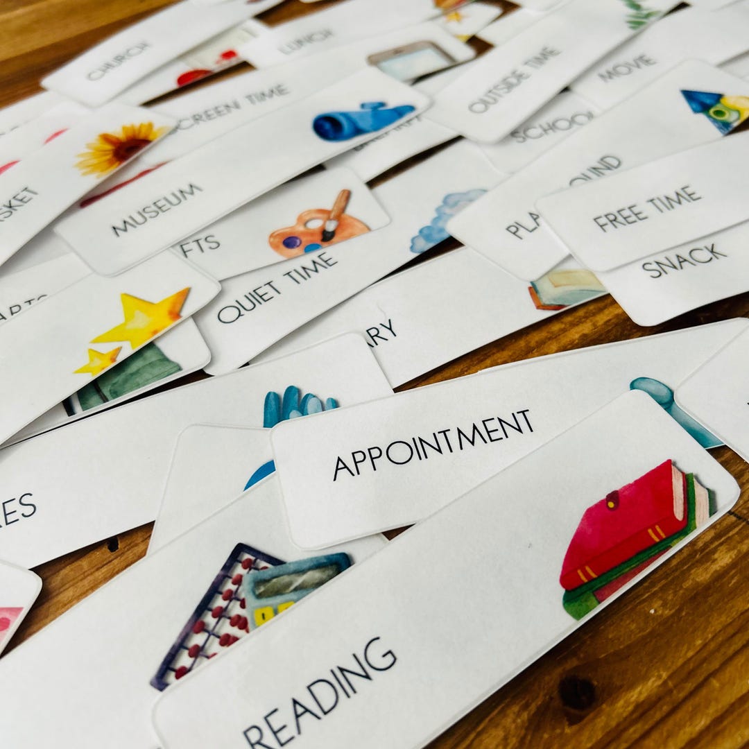 EDITABLE Daily Rhythm Cards Charlotte Mason-inspired Template - Etsy