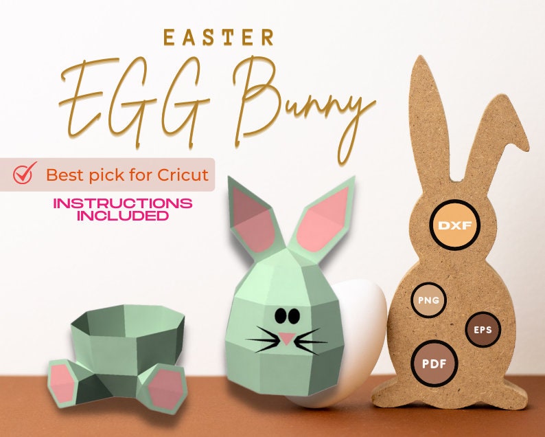 Bunny Candy Treat Box SVG, Easter Gift Boxes, Rabbit Treat Box, Candy