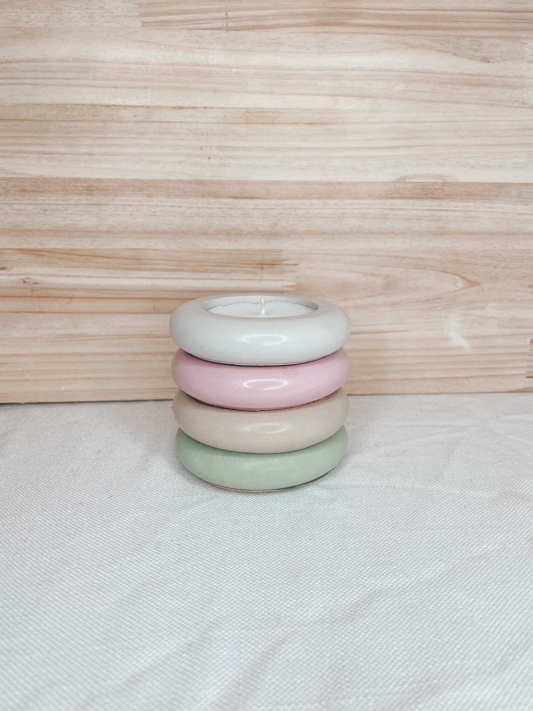 Concrete Votive Candles Round Wedding Table Party Gifts Etsy