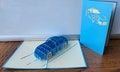 Luxury Racing Porsche Car in 3D Pop Up Greeting Card.