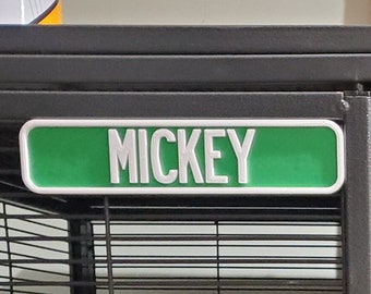 Custom nameplate for Ferret / Rat / Guinea Pig / Rabbit cage