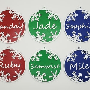 Custom 3D Printed Holiday Ornament Personalized Pet or Family Name Christmas Tree Gift