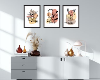 gallery wall set  boho art prints  dorm decor  special offer set of 3 prints
