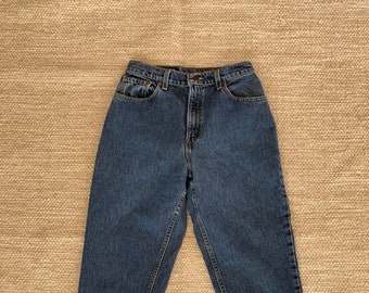 8-Med Vntg Rare 90’s Levi’s 551 Relaxed Tapered Jeans, Made in USA, Vintage Jeans,