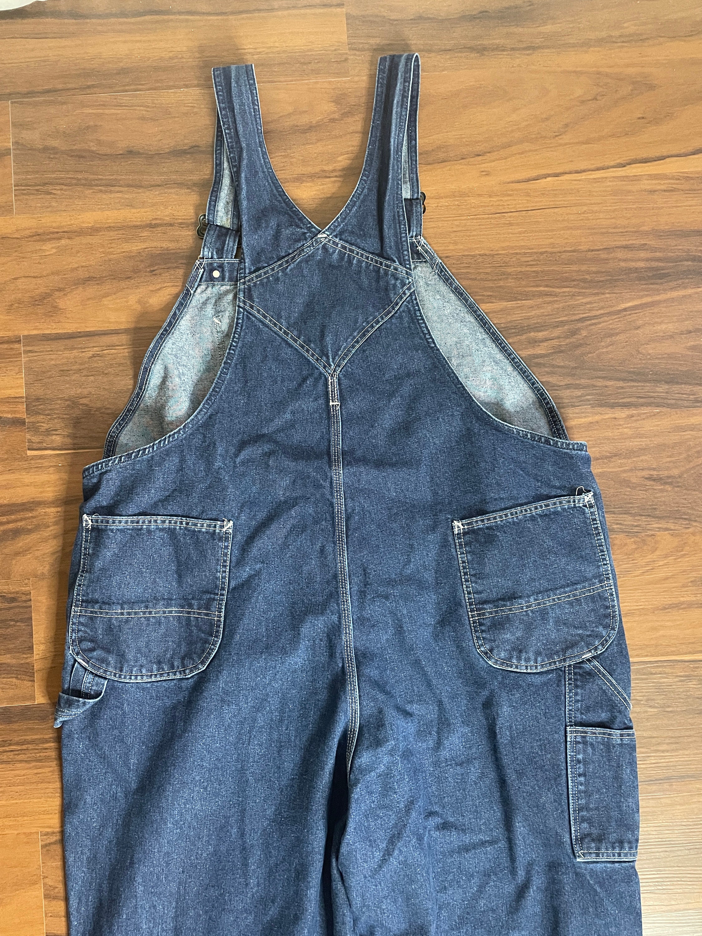 【W46】SLASH OVERALLS s06xxe 1946 T-BACK Size S/M Vintage 1930s 1940s Oshkosh “allover” 4 Button