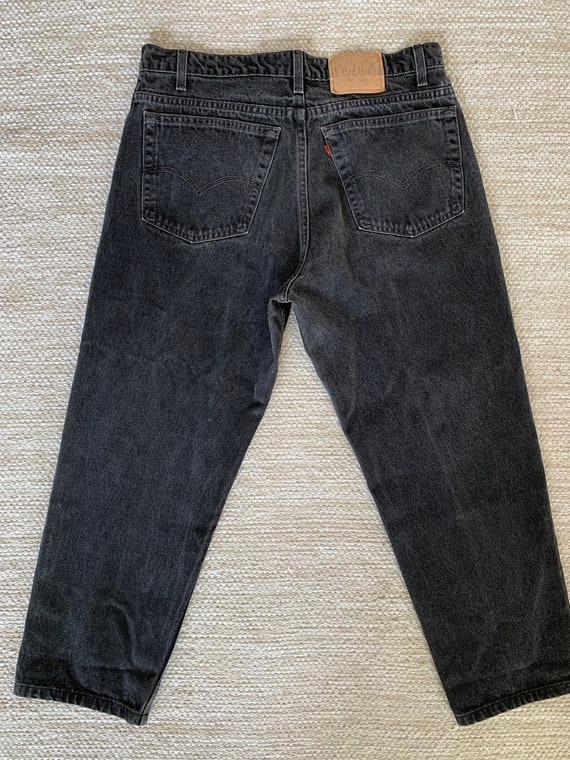 Vntg 90's 38x32 Levi’s 550 Relaxed Fit Tapered Bl… - image 4