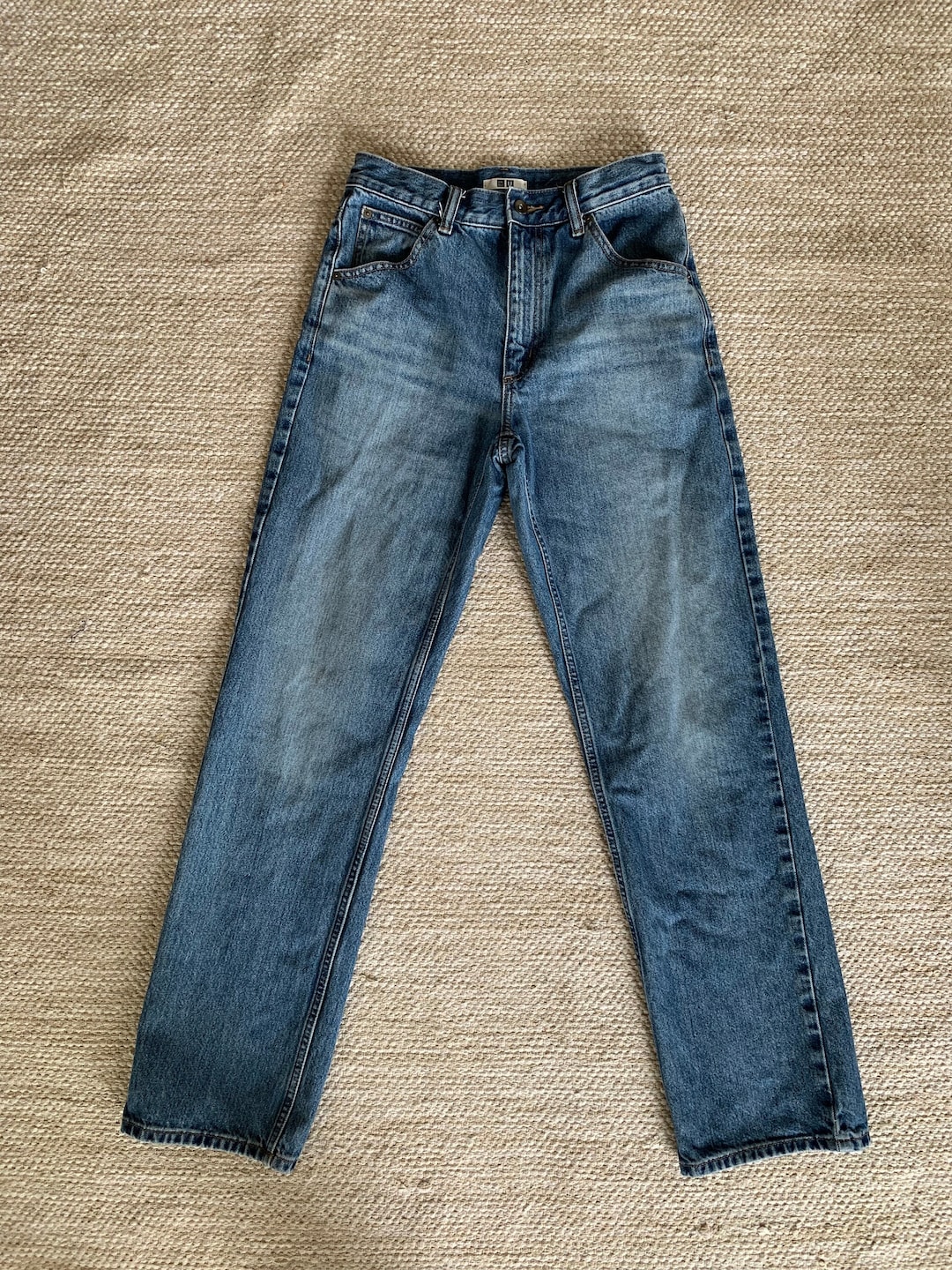 Uniqlo High Rise Mom Jeans Size 25x32, Japanese Jeans Canada