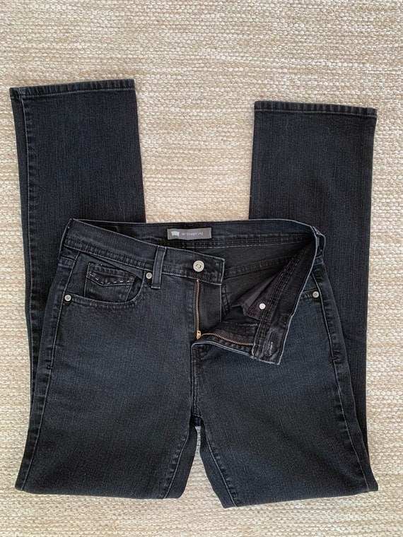 Levi’s 505 Black Straight Leg Jeans 6M - image 2