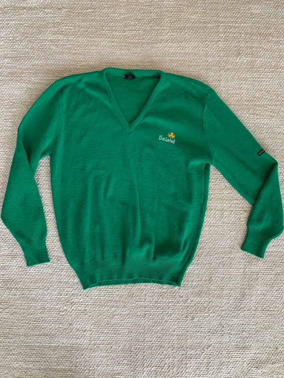 Vintage Blarney Castle Long Sleeve V Neck Sweater… - image 3