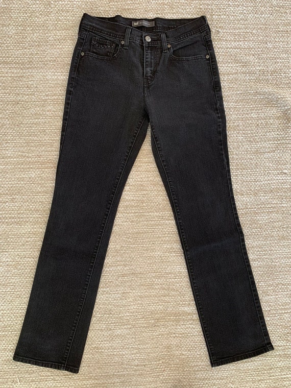 Levi’s 505 Black Straight Leg Jeans 6M - image 1