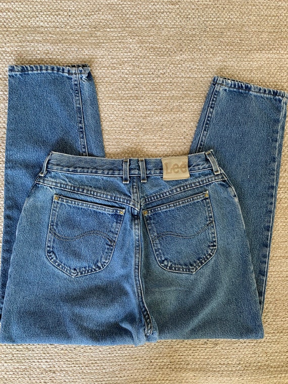 12 Short Vntg Lee Relaxed Tapered Jeans, Vintage … - image 5