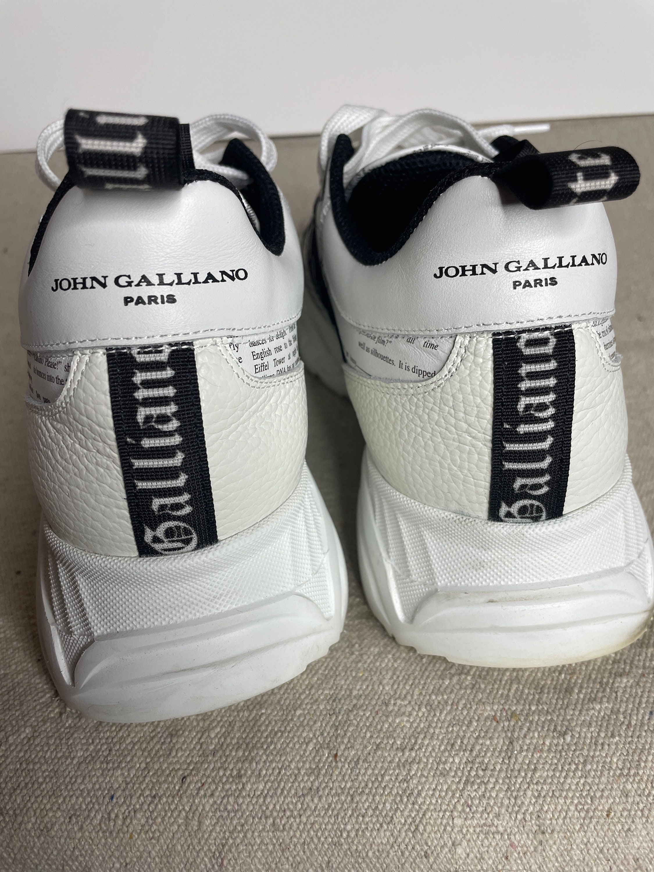 靴 john galliano leather shoes John Galliano High-top Leather Sneakers in Black for Men | Lyst