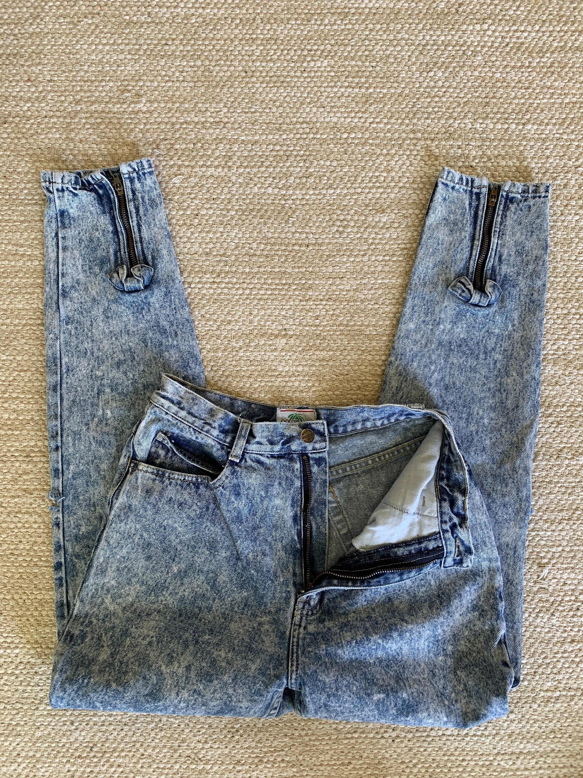 Vintage 80's Palmetto Acid Wash Mom Jeans Size 9/10, High Rise