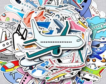 Airplane Sticker Pack: Random Aircraft Decals, Pilot Stickers [10-Pack]