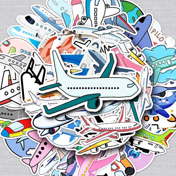 Random Airplane Sticker Pack! Airplanes, Jumbo Jets, Cool Aircrafts, Collectable Aerospace Decals, Waterproof Pilot Stickers [10 Stickers]