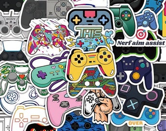 Retro Video Game Sticker Pack: Nintendo SNES Logos, Waterproof Decals [10 Stickers]