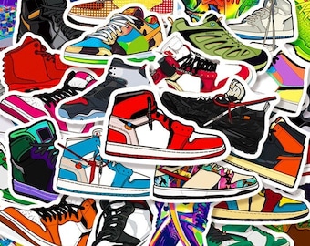 Shoe Sticker Pack, Random Footwear Stickers, Waterproof Vinyl Decals [10]