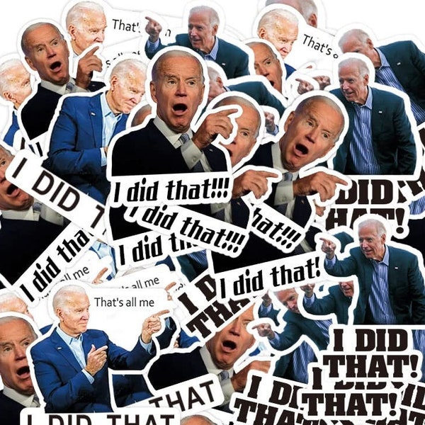 Random Joe Biden Sticker Pack! Funny Waterproof Sticker, Inflation, USA Sticker, American Sticker, Funny Laptop Sticker Pack [20 Stickers]