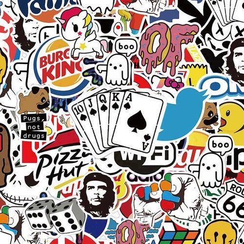 Random Sticker Pack Funny Memes Brands Logos Cartoons - Etsy