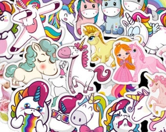 Unicorn Sticker Pack: Waterproof Decals for Laptop, Water Bottle, Scrapbook (10 Stickers)