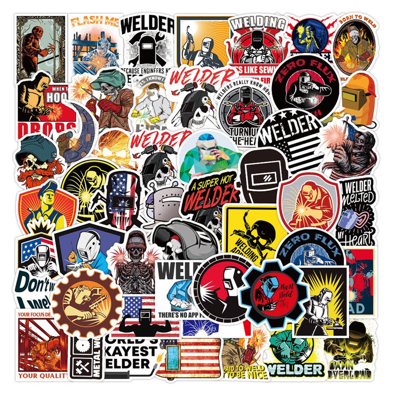 Toolbox Sticker Pack: Welding, Electrician, Construction - Waterproof ...