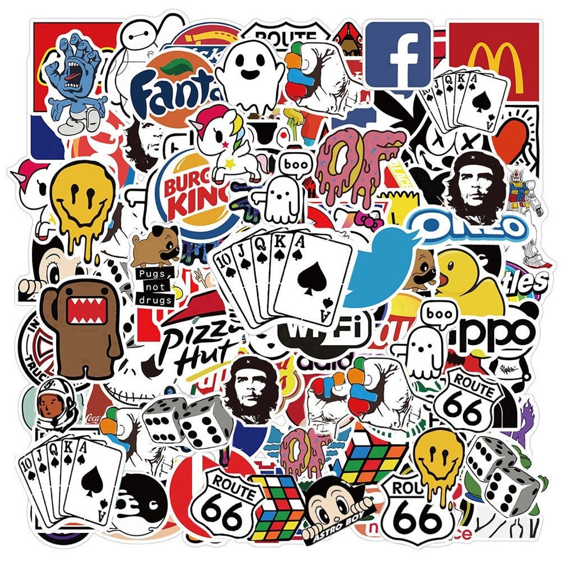Random Sticker Pack! Funny Memes, Brands, Logos, Cartoons, Limited ...