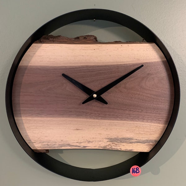 Walnut Wall Clock Etsy