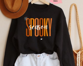 Spooky Season Sweatshirt,Fall Sweatshirt, Halloween Shirt,Fall Shirt,Halloween Hoodie, Ghost,Boo,Halloween Sweatshirt,Fall Sweater