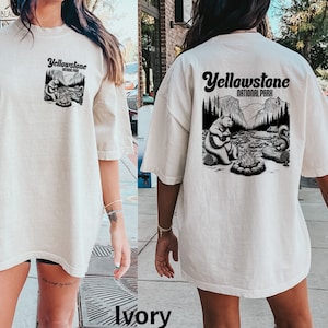 Yellowstone-T-Shirt, lustige Shirts, Yellowstone-Shirt, Nationalpark, süßer Bär, cooles Grafik-T-Shirt, Grand Tetons, Wandern, Camping, T-Shirt für Herren und Damen