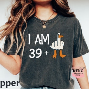 I Am 29 Plus Middle Finger Comfort Colors Shirt, Personalized Birthday Gifts, I Am 39 Plus Shirt, Custom Middle Finger Birthday Tee Comfort