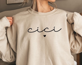 Cici Sweatshirt, Cici Shirt, Cici Gift, Grammy Sweat shirt, pregnancy announcement, new Grammy gift, grandma gift, Cici hoodie, Xmas