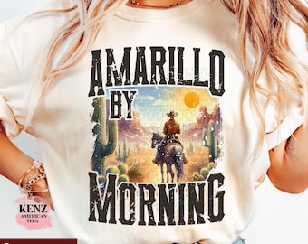 Amarillo By Morning Shirt, Amarillo Shirt, Country Shirt, Texas Shirt, Country Music Shirt, Western Shirt, Country Music T shirt, Cowboy Tee