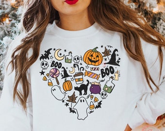 Cute Halloween Theme Shirt for Women, Halloween T-Shirts, Cute Teacher Halloween T-Shirts, Mom Halloween T-Shirts, Fall Shirts
