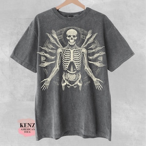 Dark Art T-Shirt, Vintage Horror Graphic Shirt, Horror Goth Aesthetic Tee, Dark Academia Shirt, Monster Shirt, Black Shirt, Retro Creepy 90s