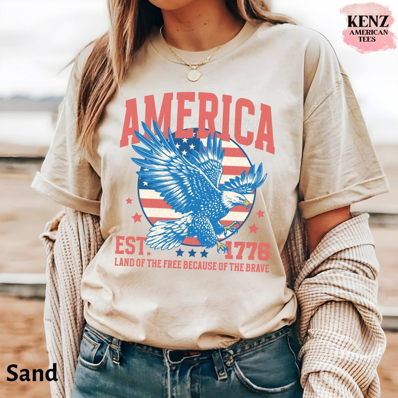 USA shirt, Summer BBQ t-shirt, Red White and Blue, America Tee, Comfort Colors® Women's 4th of July, Fourth of July Shirt T-Shirt, 1776 Tee