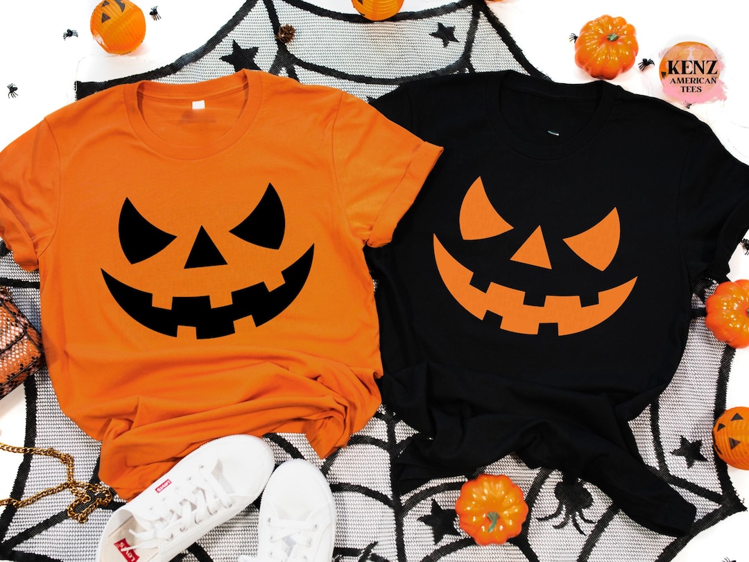 Jack O Lantern Pumpkin Face Shirt, Halloween Shirt, Scary Pumpkin Shirt ...