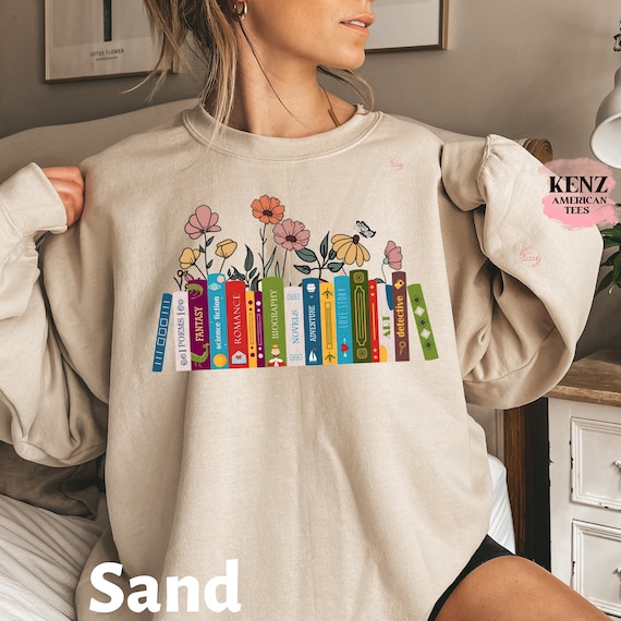 Book Lover Aesthetic Shirt, Cozy Reading Graphic Tee, Floral Books Design, Literature Lover Gift, Comfort Colors Tee