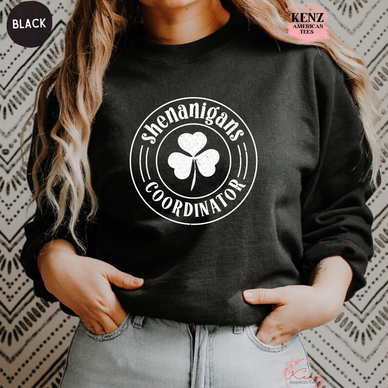 Shenanigans Coordinator Sweatshirt, Cute Shamrocks Sweatshirt, Womens St Patrick's Day Sweatshirt, Happy Shamrock Shirt, Lucky Shirt