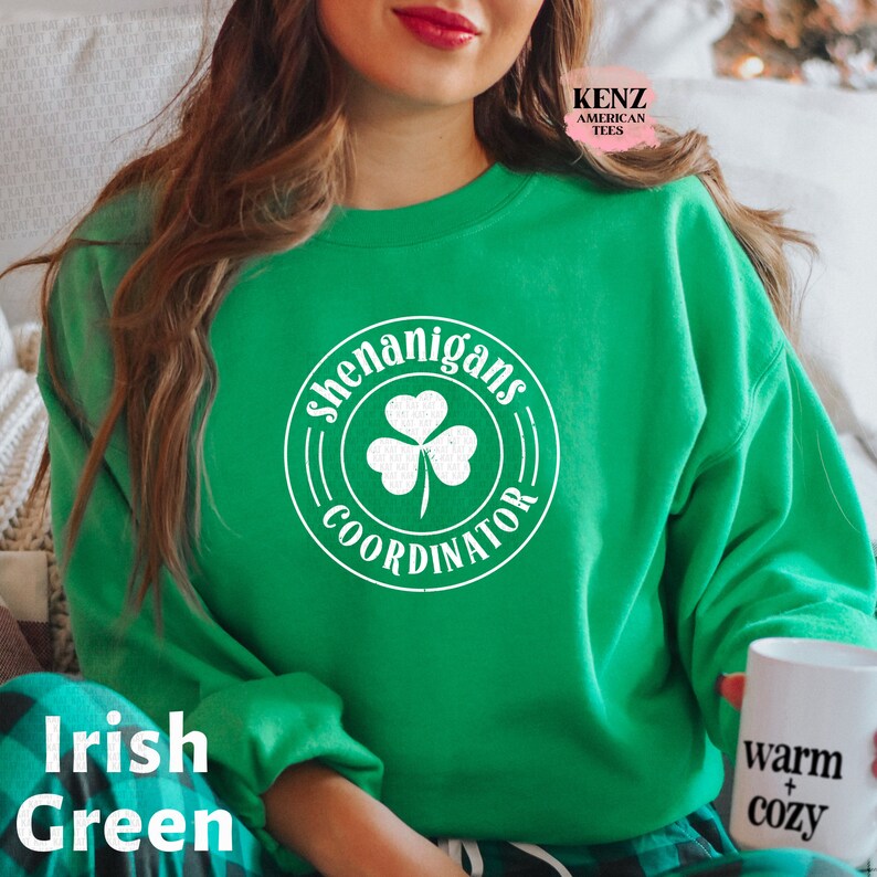 Shenanigans Coordinator Sweatshirt, Cute Shamrocks Sweatshirt, Womens St Patrick's Day Sweatshirt, Happy Shamrock Shirt, Lucky Shirt