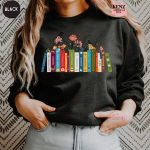 Albums As Books Sweatshirt, Trendy Aesthetic For Book Lovers, Crewneck Sweater, Folk Music Hoodie, Country Music Hoodie, RACK Music Sweater