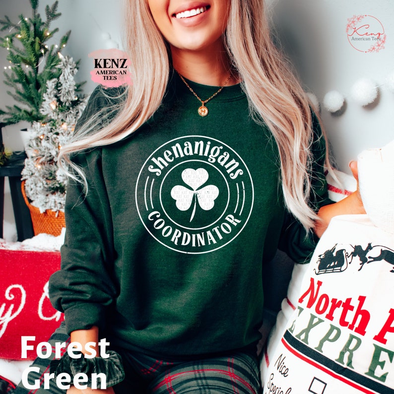 Shenanigans Coordinator Sweatshirt, Cute Shamrocks Sweatshirt, Womens St Patrick's Day Sweatshirt, Happy Shamrock Shirt, Lucky Shirt