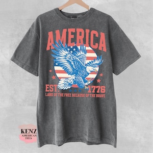 USA shirt, Summer BBQ t-shirt, Red White and Blue, America Tee, Comfort Colors® Women's 4th of July, Fourth of July Shirt T-Shirt, 1776 Tee
