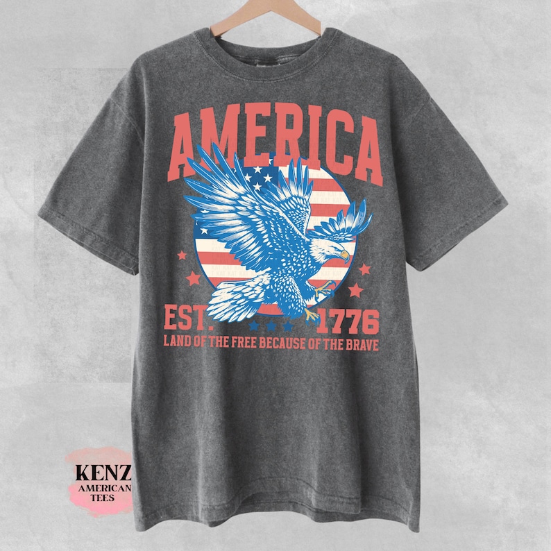 USA shirt, Summer BBQ t-shirt, Red White and Blue, America Tee, Comfort Colors® Women's 4th of July, Fourth of July Shirt T-Shirt, 1776 Tee
