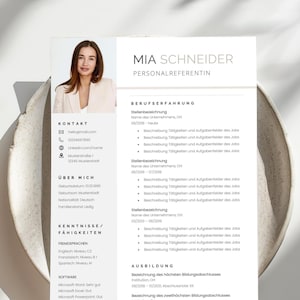 Szablon CV w programie Word | Nowoczesny i prosty – niemiecki szablon aplikacji | Profesjonalny, ponadczasowy szablon CV