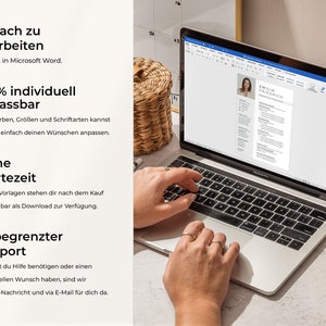 Modern beige application template | Resume & cover letter template for MS Word | Professional CV template | Elegant resume image 3
