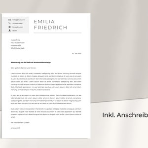 May include: A formal job application letter with the heading "Bewerbung um die Stelle als Musterstellenange" and the text "Sehr geehrte Damen und Herren" at the top of the page. The letter is dated 16. Juli 2023.