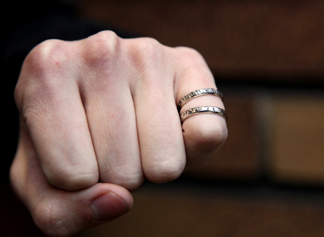 Textured Stacker Rings - Etsy