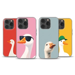 Fun and Quirky goose phone cover | Duck meme case fits iPhone 16 Pro, iPhone 13, Samsung S24 Fe, A53, S21, S23 Ultra, Google pixel 9,  6A
