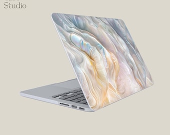 Mother of Pearl MacBook Case Abalone Shell Laptop skin, Cover for MacBook Pro 16, 15, Air 13 14, Gift for MAC owner
